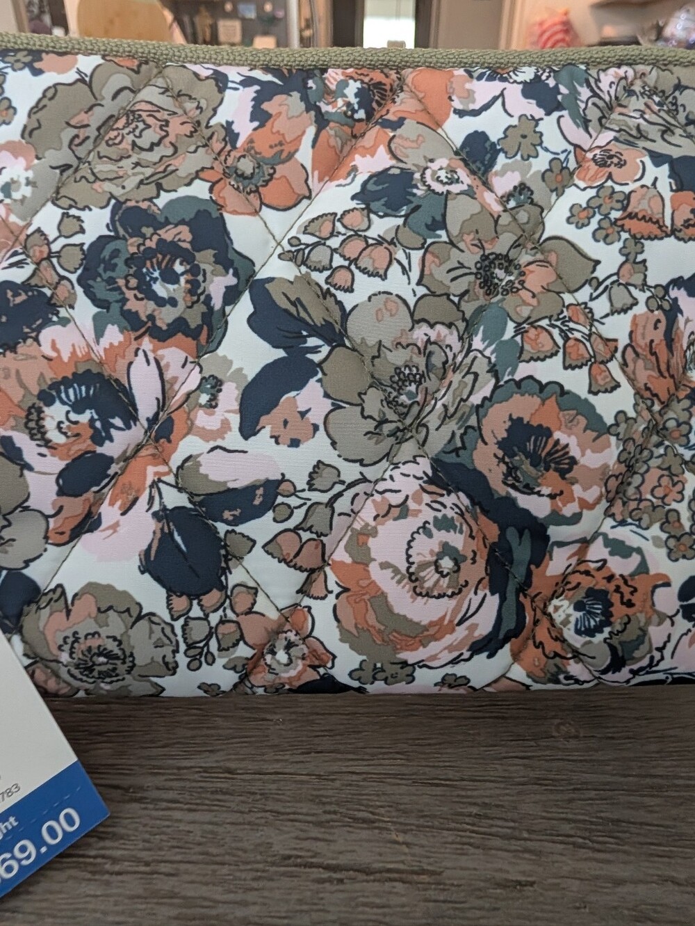 Vera Bradley Sage Floral Wristlet